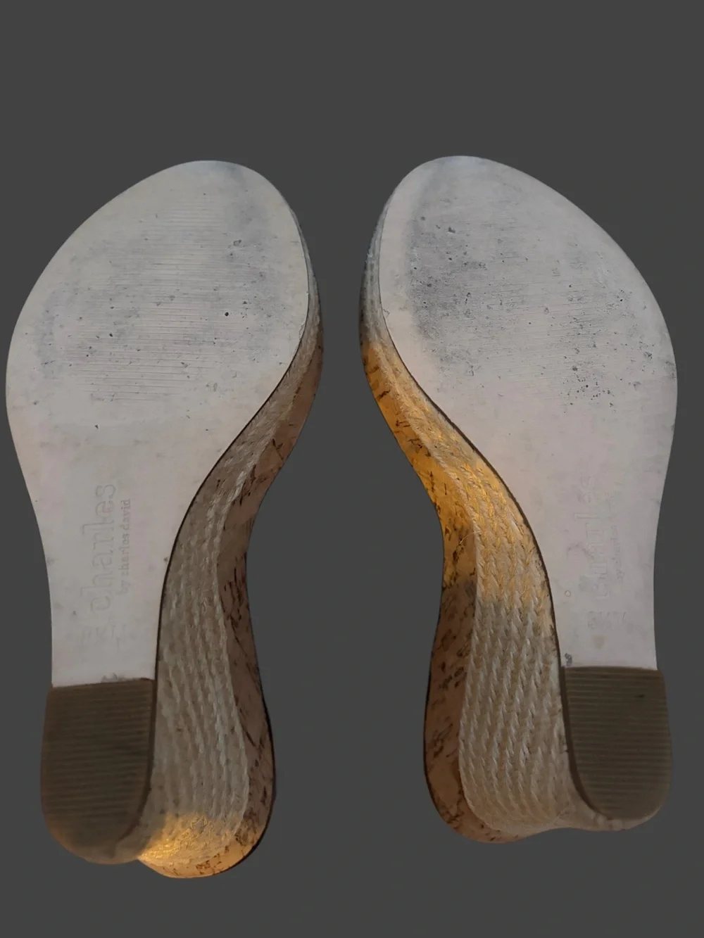 Charles by Charles David Black and Silver Wedge‎ Sandals